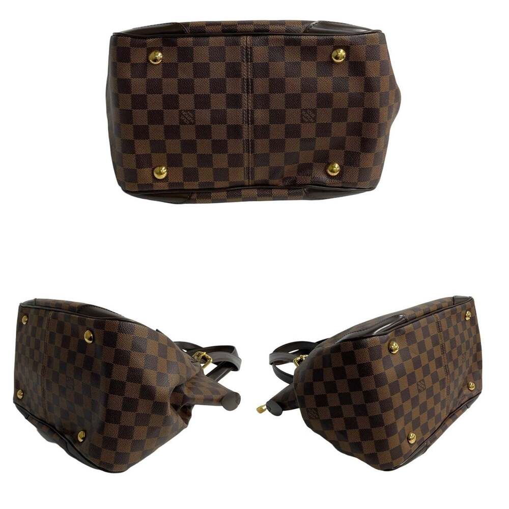 LOUIS VUITTON Authentic Brown Damier Leather Tote Bag - Picture 6 of 9